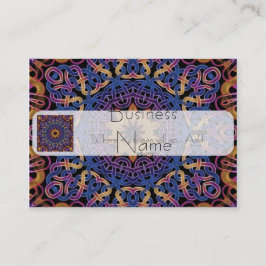 Cartão De Visita Azulejo celta azul e amarelo 147 dos nós