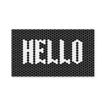 Azulejo preto e branco, design de saudação moderna