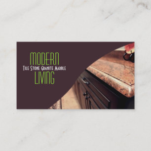 Cartão De Visita Azulejo Stone Granite Marble Construction Business