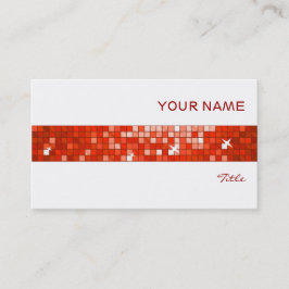 Cartão De Visita Azulejos Disco azulejo vermelho  branco