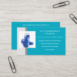 Cartão De Visita Azure Cinza Blue Clogs Uniform