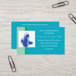 Cartão De Visita Azure Green Blue Medical Clogs Uniform