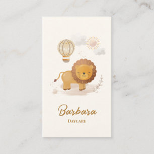Cartão De Visita Babá Babá Babysitter Daycare Lion CÓDIGO QR