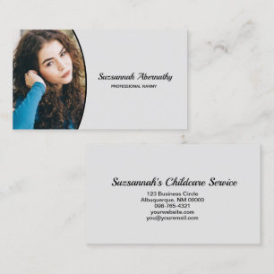 Cartão De Visita Babá Oval Personalizado Fotografia Profissional
