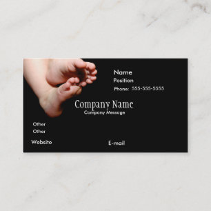 Cartão De Visita BabiesFeetInBlack-4-zazzle, nome da empresa,