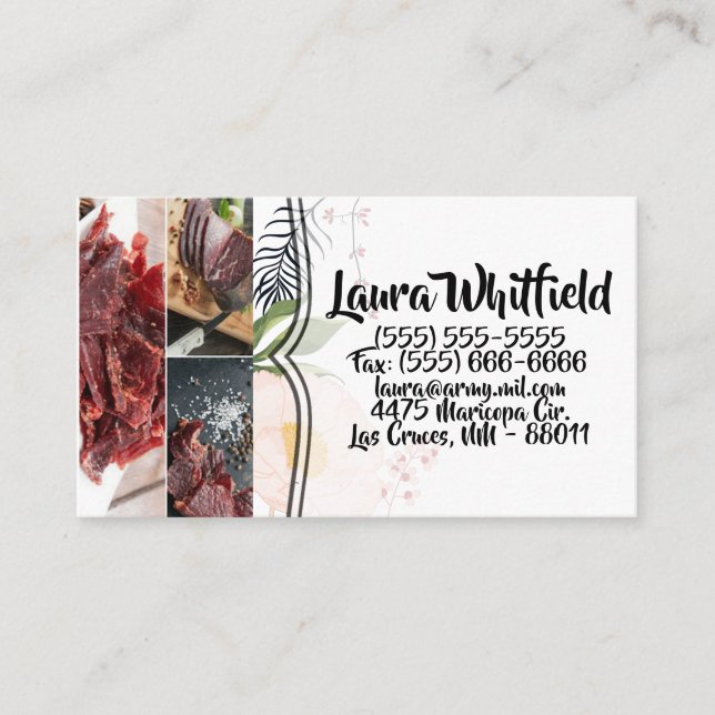 Cartão de visita Baby Pink Cosmos em Branco (Frente)