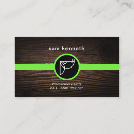 Cartão De Visita Baby-sitter de madeira do animal de estimação do