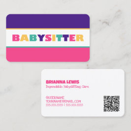 Cartão De Visita Babysitter