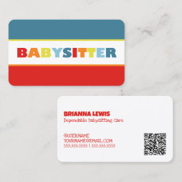 Cartão De Visita Babysitting QR