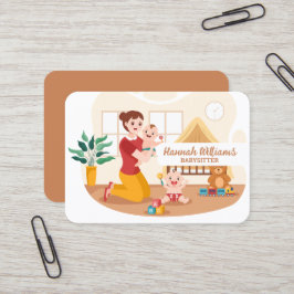 Cartão De Visita Babysitting Services Código QR