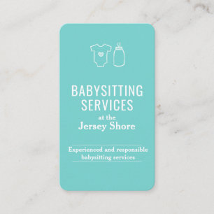 Cartão De Visita Babysitting Services no Jersey Shore QR Code