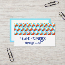 Cartão De Visita Bacon E Ovo De Café Da Manhã
