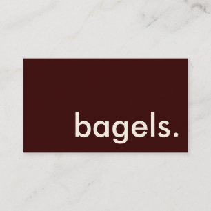 Cartão De Visita bagels. (cor personalizável)
