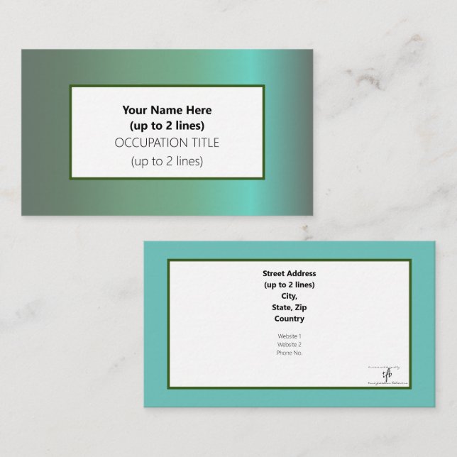 Cartão De Visita Baguio Morning (Frente/Verso)