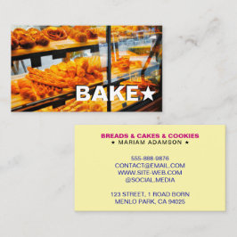 Cartão De Visita Bake Sale, Cake Stall, Baguette Bakery | Bread