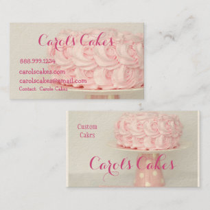 Cartão De Visita Bakers de Design de Bolo e Bolo de Bolo Personaliz