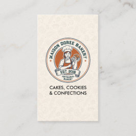 Cartão De Visita Bakery Store Pastry Chef Dessert Sweets Cake Baker