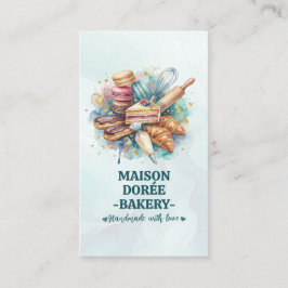 Cartão De Visita Bakery Store Pastry Chef Dessert Sweets Cake Baker