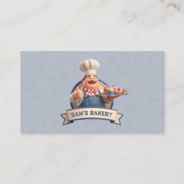 Cartão De Visita Bakery Store Pastry Chef Desserts Sweets Cake Shop (Frente)