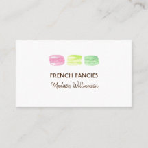 Bakery Watercolor Macaroon Francês