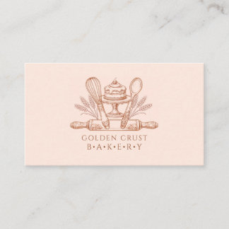 Cartão De Visita Baking Utensils Baker Bakery