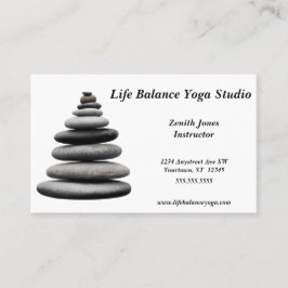 Cartão De Visita Balancing Rocks Yoga Spa Self-Care Holístico