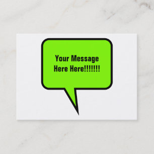 Cartão De Visita Balão da palavra