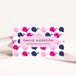 Cartão De Visita Baleias-Cuta, Instrutor de Natação, Treinador de N