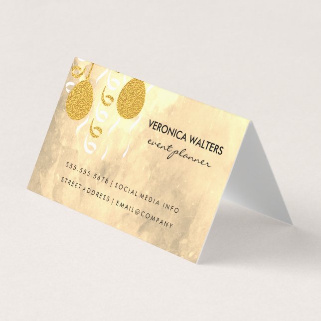 Cartão De Visita Balões de Partido / Máscaras de Mascarada (Executi (Frente)