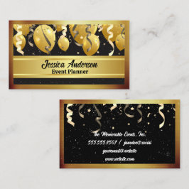 Cartão De Visita Balões do Partido de Eventos | Confetti | Estrelas