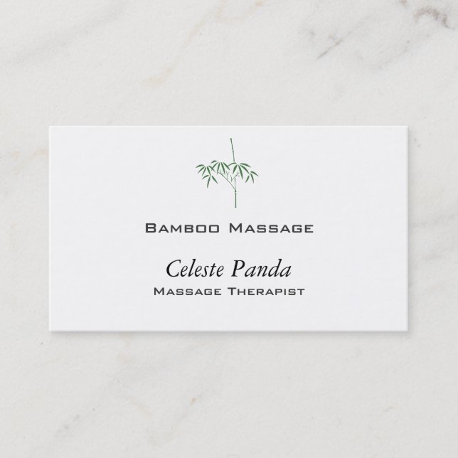 Cartão De Visita Bambu japonês do jardim (Frente)
