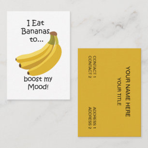 Cartão De Visita Banana Fruta Melhora Meu Humor Engraçado