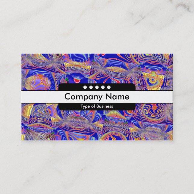 Cartão De Visita Banda central 5 pontos - Abstrato frontal 061012a (Frente)