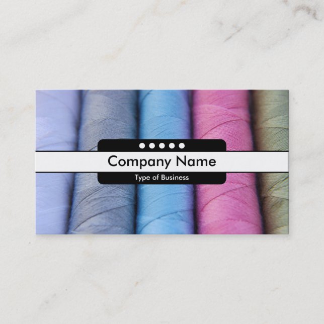 Cartão De Visita Banda central 5 pontos - bobinas de algodão (Frente)