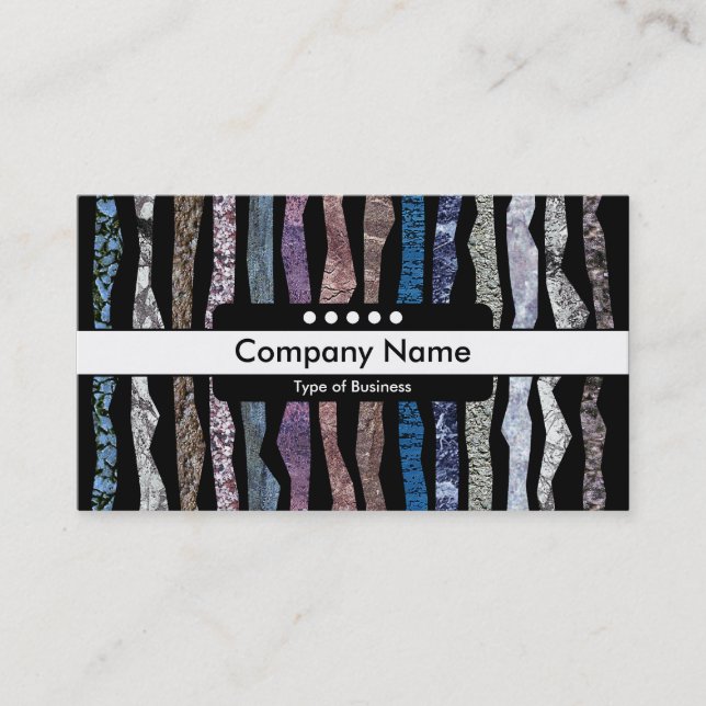 Cartão De Visita Banda central 5 pontos - faixas minerais (Frente)