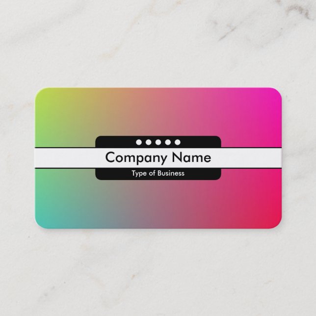 Cartão De Visita Banda central 5 pontos - Gradiente Y,M,B,R, (Frente)