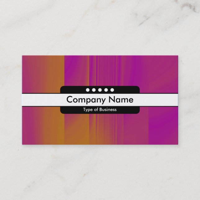 Cartão De Visita Banda central 5 pontos - Textura laranja e magenta (Frente)