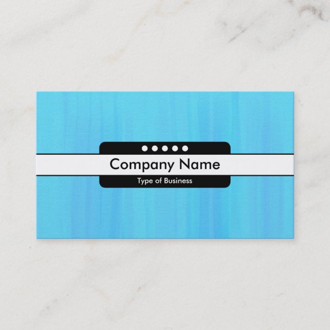 Cartão De Visita Banda central 5 pontos - Textura pintada azul (Frente)