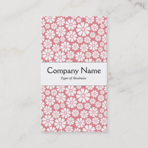 Cartão De Visita Banda central - 8 Petais - Branco a rosa