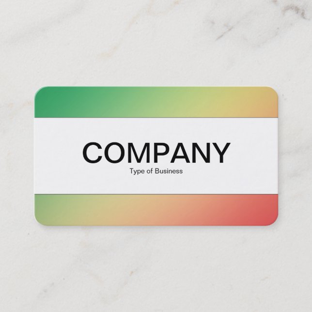 Cartão De Visita Banda central (borda) - Gradiente Grn, Yellw, Verm (Frente)
