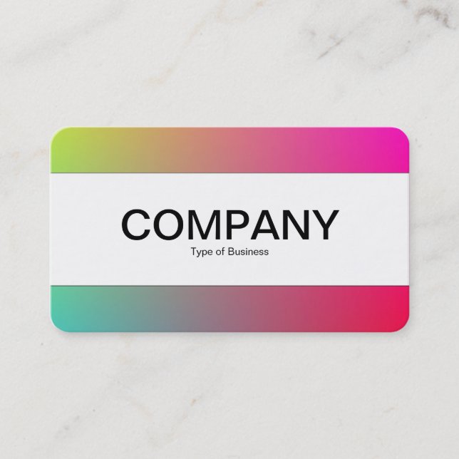 Cartão De Visita Banda central (borda) - Gradiente Y,M,B,R, (Frente)
