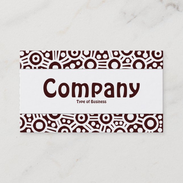 Cartão De Visita Banda central - Circuitos de Alienígena - Castanho (Frente)