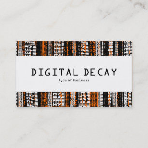 Cartão De Visita Banda central - Decaimento digital - Laranja