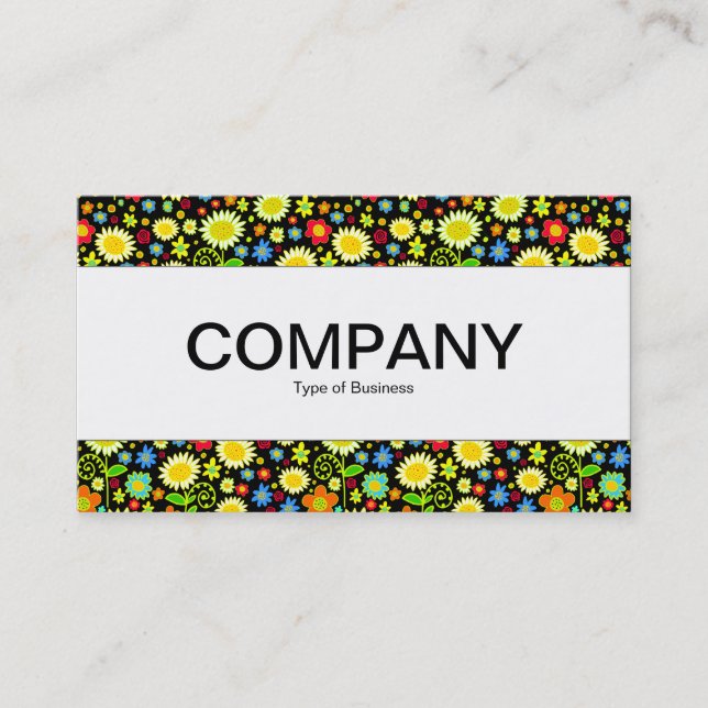 Cartão De Visita Banda central - Flores de mola (Frente)