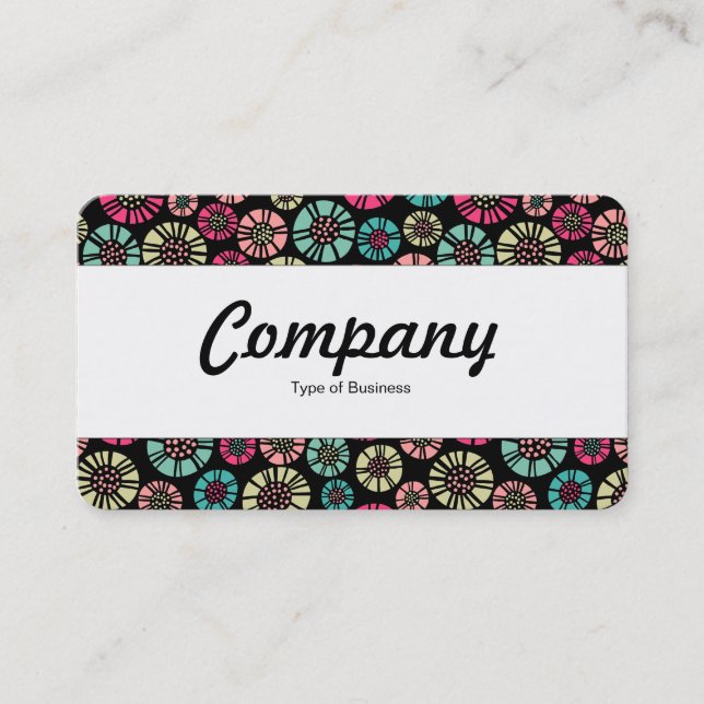 Cartão De Visita Banda central - Flores do Abstrato 031023 (Frente)