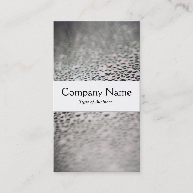 Cartão De Visita Banda central - Gotas de água no vidro 02 (Frente)