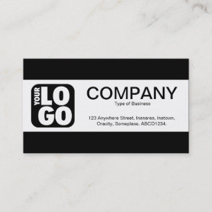 Cartão De Visita Banda central (Logotipo) - Preto