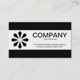 Cartão De Visita Banda central (Logotipo) - Preto