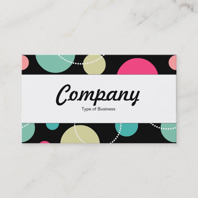 Cartão De Visita Banda central - Pontos e círculos 150816 (Frente)