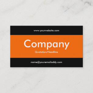 Cartão De Visita Banda central v2 - Laranja com preto